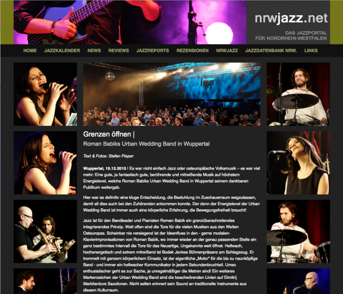 NRW Jazz Review Urban Wedding Band XXL